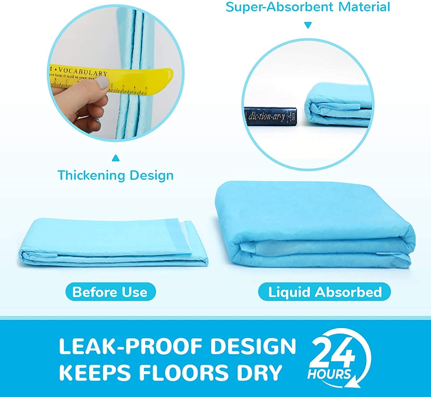 Disposable Pet Diaper Pads & Training Pee Pads for Dogs & Cats