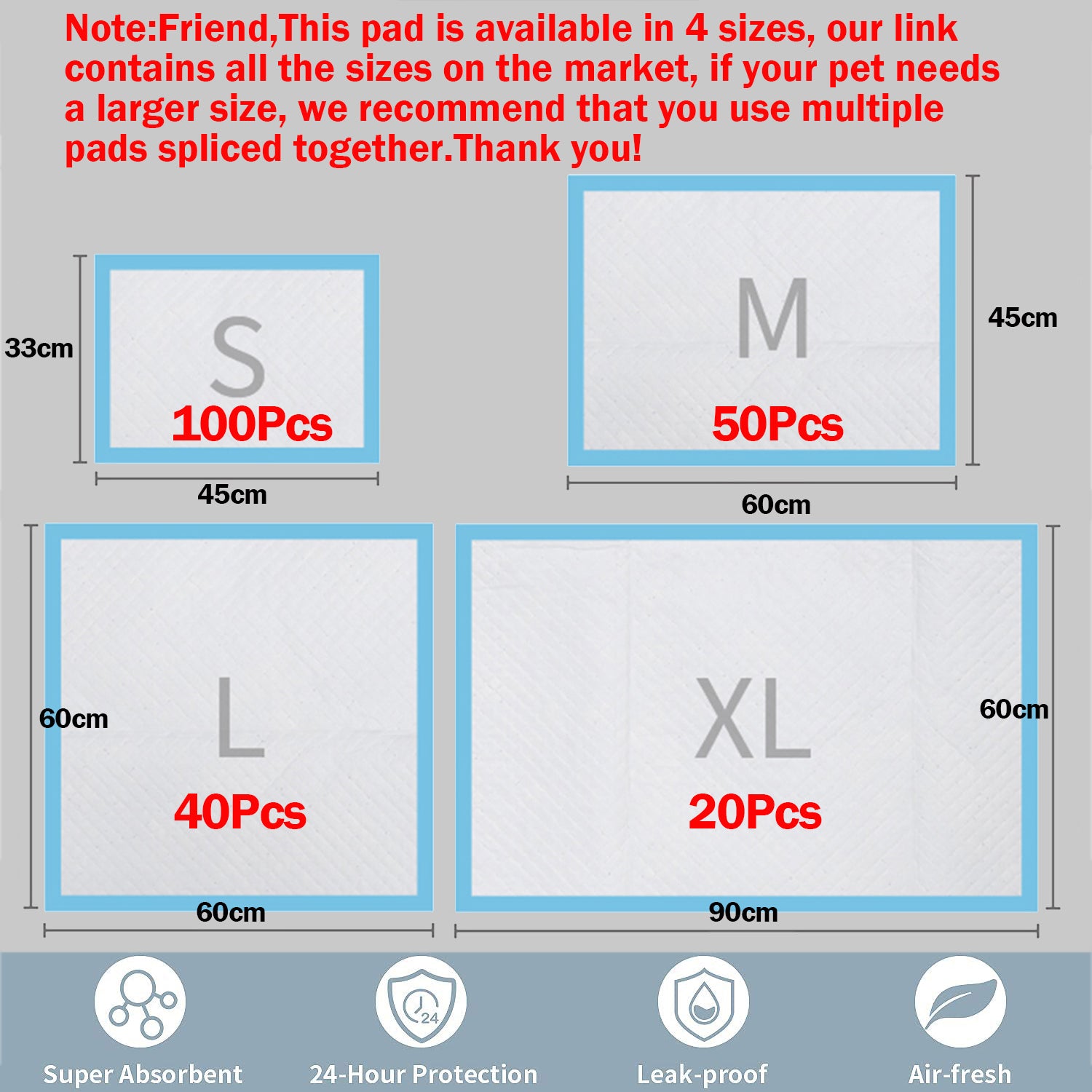 Disposable Pet Diaper Pads & Training Pee Pads for Dogs & Cats