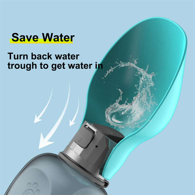 Portable Dog Water Bottle with Foldable Bowl | 27oz