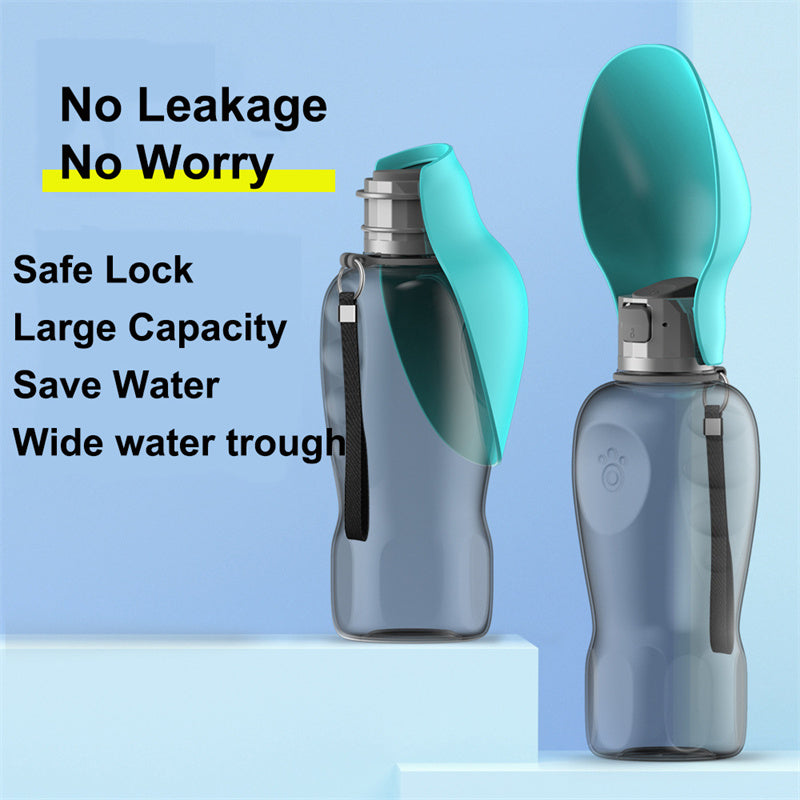 Portable Dog Water Bottle with Foldable Bowl | 27oz